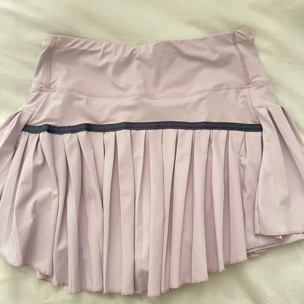Gold hinge tennis baby pink skirt
